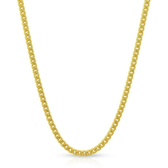 10K Yellow Gold Cuban Chain Necklace 16''-24'' GUARANTEED 10K PURE GOLD 2.6MM