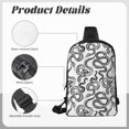 thumbnail image 6 of Rocae Hand Drawn Snake for Lightweight Chest Bag Dual Pocket, Waterproof Crossbody Sling Bag for Men and Women, 6 of 8