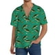 thumbnail image 1 of Balery Bass Fish Camisa Casual de Manga Corta con Botones para Hombre, Texturizada, Estilo Cubano, para Playa, Verano-Small, 1 of 5