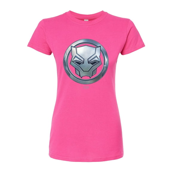 Marvel Black Panther - Circle Logo - Juniors Fitted Graphic T-Shirt