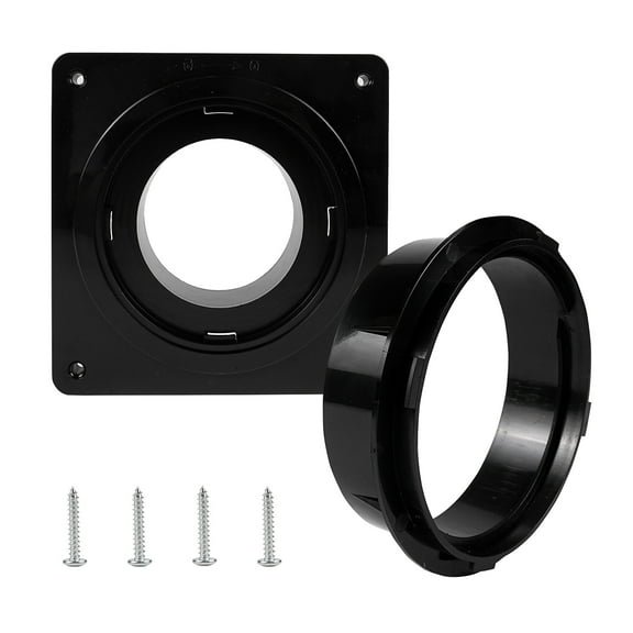 Black Dryer Vent Hose Connector Kit, Dryer Vent Wall Plate with No Hose