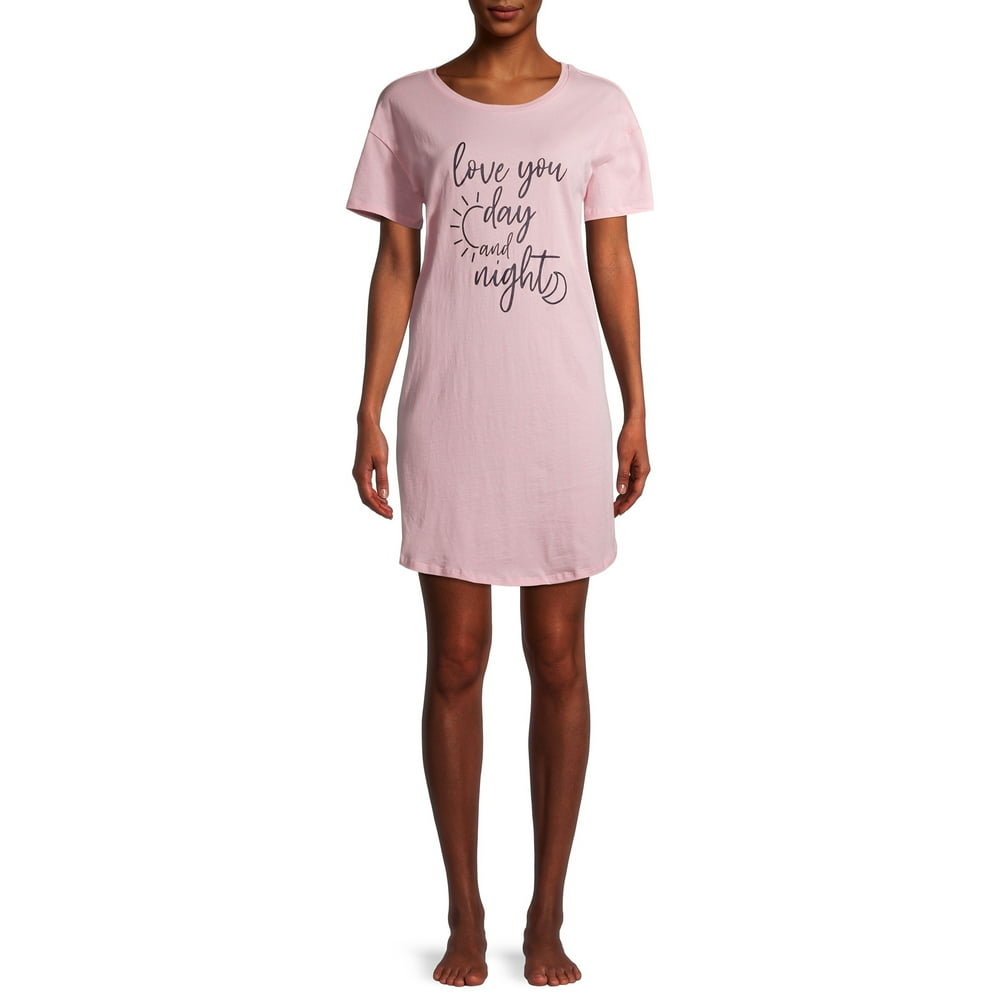 Essentials Women's Organic Cotton Crew Neck Nightshirt