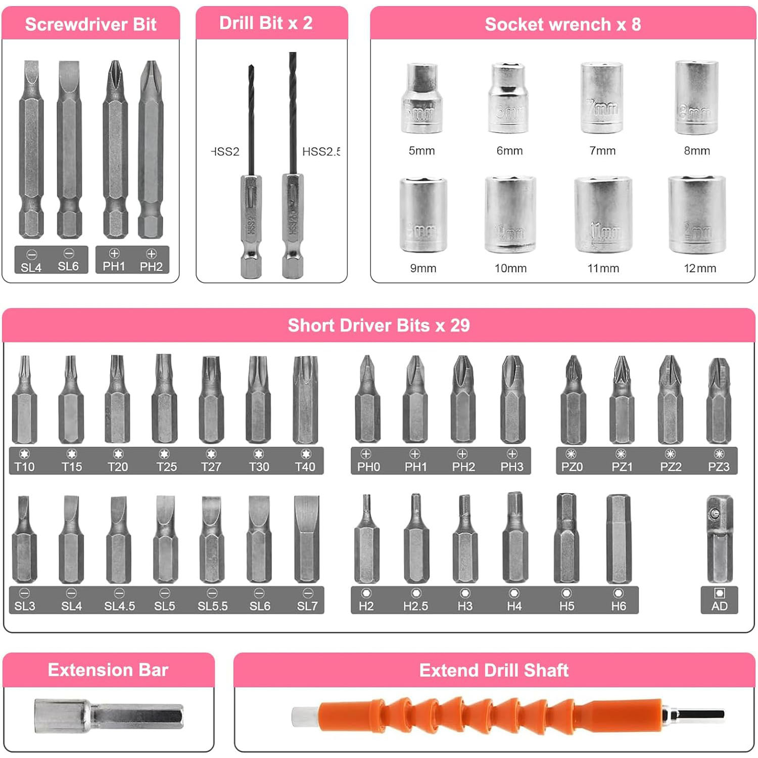 MQ 3.6V Cordless Electric Screwdriver, 47 Pieces photo 2
