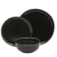 thumbnail image 3 of Gibson Soho Lounge Nardini 12 Piece (Service for 4) Plates and Bowls Reactive Glaze Dishes Stoneware Ceramic Dinnerware Set - Black and Blue, 3 of 12