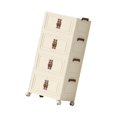 thumbnail image 2 of Abbracc Foldable Storage Cabinet Fashion Portable for Farmhouse Drawing Room Kitchen Beige 4 Layers 75 cm, 2 of 9