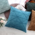 thumbnail image 6 of PiccoCasa 1 Pcs Velvet Throw Pillow Cover Cushion Cases Teal Blue 16"x16", 6 of 8