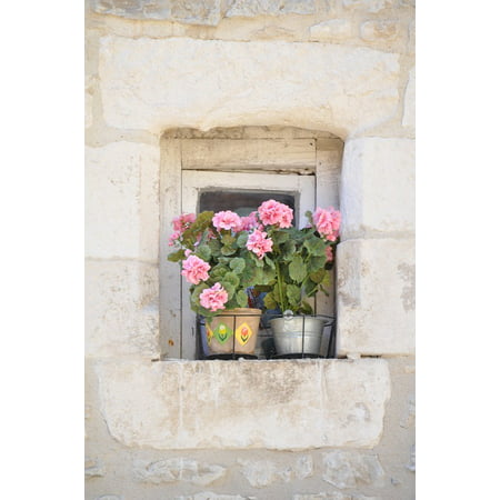 Canvas Print Old Window Hauswand Window Window Sill Flowers Stretched Canvas 10 x (Best Sander For Window Sills)