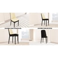 thumbnail image 7 of 4 Dining Chairs With Pu Leather Cover - , Black Metal Legs, Comfortable Curved Back For Enjoyment (beige And 4 Chair , Modern Relaxing Cushions, Ergonomic A Tranquil Moment, 7 of 7