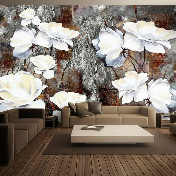 Tiptophomedecor Floral Wallpaper Wall Mural - Shy Gestures