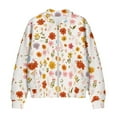 thumbnail image 4 of DISNIMO Flower Printed Jackets for Women Zip Up Sweatshirts V Neck Outwear Long Sleeve Jackets for Fall Winter, S, 4 of 7