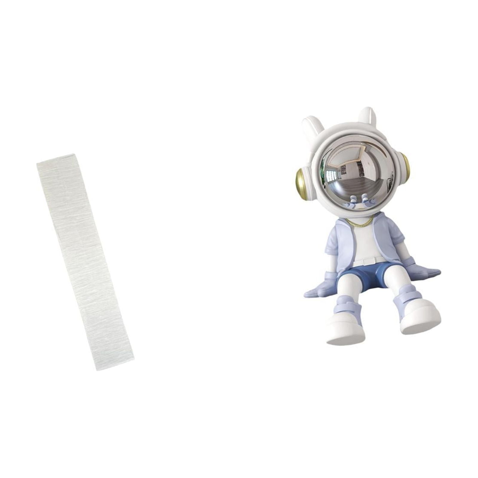 Floor Lamp Shade Astronaut Statue Desktop Figurine Paper Resin Material for Living Room Office Shelf Decoration