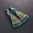thumbnail image 4 of Pendientes de tuerca de pavo real grande con diamantes de cristal, moda para mujer salvaje, 4 of 4