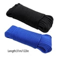 thumbnail image 4 of Soidarity Cuerda auxiliar resistente al desgaste supervivencia Paracord ligero conveniente profesional senderismo tendedero escalada Escalada Negro 31m Soidarity OD027594-01, 4 of 6