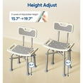 thumbnail image 6 of Bluelog Shower Chair with Back, Adjustable Shower Seat,Shower Bench, 350 lb Capacity, Rectangular, White, 6 of 9