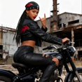 thumbnail image 4 of Cycling Wrap Skull Cross Cap Men/Women Do Du Rag Leather Doo Rag Flame Cap with Snug Fit for Outdoor Activities, 4 of 5