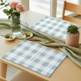 thumbnail image 3 of Green White Plaid Placemats Set of 4 Simple Art Place Mats Table Mats Kitchen Dining Home Outdoor Party Table Decoration, 3 of 9