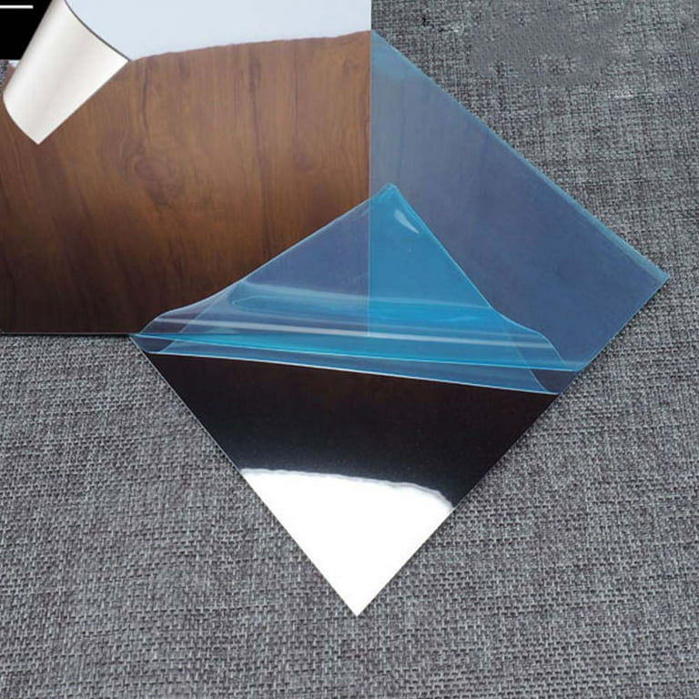 12pcs Flexible Mirror Sheets Self-Adhesive, TSV Acrylic Non-Glass