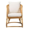 thumbnail image 2 of bali & pari Niko Bohemian Light Honey Rattan Arm Chair, 2 of 6