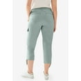 thumbnail image 2 of Ellos Women's Plus Size Stretch Cargo Capris Front and Side Pockets Casual Cropped Pants, 2 of 5
