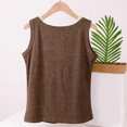 thumbnail image 4 of Taqqpue Plus Size Tank Tops for Women Summer Sleeveless Crew Neck Casual T Shirts Button Solid Ribbed Loose Top Lightweight Blouse XL-5XL, 4 of 7