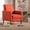 Orange, variant on 34" Recliner Chair, Single Sofa, Lounge Sofa With Thick Cushion Tufted Upholstery Wooden Legs For Living Room Home Theater, Slate