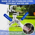 thumbnail image 4 of 2-Way Heavy Duty Hose Y Splitter, 3/4" GHT Stainless Steel Garden/Water Hose Connector, Full Flow Adapter with Wrench, 4 of 7