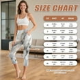 thumbnail image 6 of SCRAWLGOD Marble Print Gray White Women's Capri Leggings with Pockets High Waisted Legging, Active Breathable Yoga Leggings with Tummy Control for Workout Running Gym, XS, 6 of 7