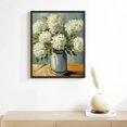 thumbnail image 2 of Nawypu Framed Flower Wall Art,White Hydrangea Vintage Wall Art Painting Canvas Prints, Botanical Wall Art Prints, Home Decor, Wall Decor for Bathroom Living Room Office, 2 of 4