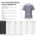 thumbnail image 4 of Bixox Men's Navy Blue And White Stripes Printed Short Sleeve Skinny Athletic T-Shirt, 4 of 6