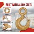 thumbnail image 5 of Crosby 5 Ton Eye Hook with Safety Latch – 10,000 lbs WLL, Alloy Steel, Stock #1022424, L-320AN, Compatible with G80/G100 9/16" Chains – Heavy Duty Lifting Hook for Rigging, Crane, 5 of 11