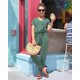 thumbnail image 4 of Mono de Mujer PRETTYGARDEN 2025 Casual Manga Corta Verde Talla M, 4 of 5