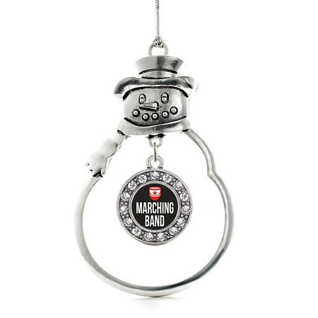 - Marching Band Circle Snowman Holiday Ornament