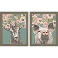 thumbnail image 1 of Great Art Now Gertie the Goat & Patrice the Pig by Michele Norman, 2 Piece Framed Art Set Each 9"W x 11"H, 1 of 4
