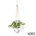 thumbnail image 4 of 3 macetas de macramé colgantes con cuerda anudada para balcón, patio, jardín, decoración, 4 of 5