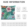 thumbnail image 5 of Shiartex Decorative Throw Pillow Covers Square Pillow Covers for Sofa Tropical Hibiscus Flowers Double Sided Throw Pillow Cases Soft Plush Decorative Cushion Cover for Living Room, 5 of 5