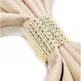 thumbnail image 5 of 50Pcs/Lot  Gold Silver Napkin Chairs Buckles Wedding Event Decoration Crafts Rhinestone Bows Holder Handmade Party Supplies gold, 5 of 9