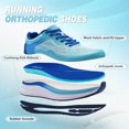 thumbnail image 2 of OrthoComfoot Men's Orthopedic Road Running Shoes, Lightweight Athletic Walking Sneakers, Blue, 2 of 9