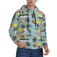 thumbnail image 2 of Kdxio Hawaiian Style Print Mens Casual Hooded Collar Drawstring Hoodies Pullover Sweatshirts Casual Long Sleeve Shirts-4X-Large, 2 of 7
