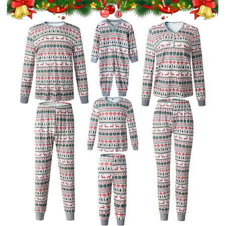 

Cotton Holiday Family Jammies Pajamas Family Christmas Pajamas Matching Sets Matching Outfits Top+Pants