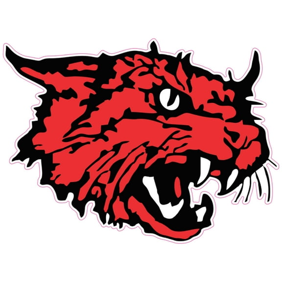 5.5in x 4in Right Facing Wildcat Mascot Sticker Vinyl Bumper Decal School