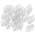 thumbnail image 2 of 30pc Antique Wedding Bridal Hair Jewelry Supply - Leaf Shape Bail Charms Pendant, 2 of 8