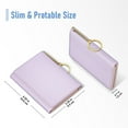thumbnail image 2 of BOSOBO Keychain Women's RFID Blocking PU Leather Card Wallet, Purple, 2 of 7