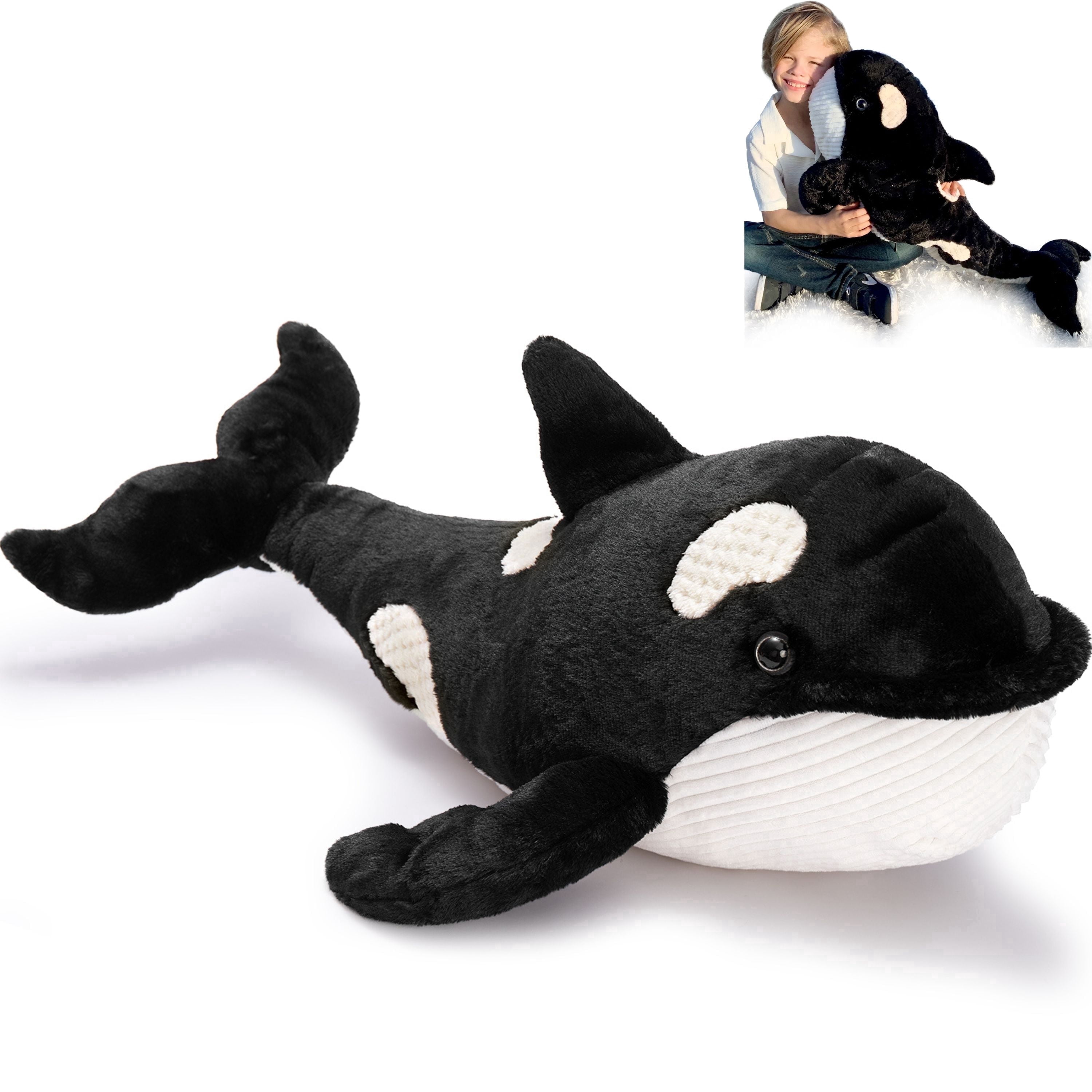 MaoGoLan 31'' Orca Stuffed Animal Big Whale Body Pillow Toy