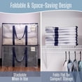 thumbnail image 3 of VENO 2 Pack XL Heavy Duty Foldable Christmas Storage Bins W/Lids Packing Moving Storage Zipper Bag W/ Reinforced Structure Alternative to Moving Box (Clear), 3 of 8