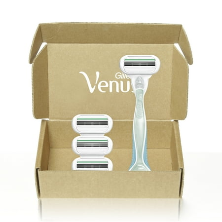 Gillette Venus Smooth Sensitive Womens Razor Handle, 4 Blade Refills