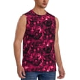 thumbnail image 2 of Fotbe Burgundy Tie Dye Men's Camiseta sin Mangas Estampada para Hombres, Playera Casual para Gimnasio, Entrenamiento, Playa-Medium, 2 of 7