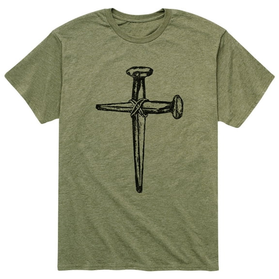 Solid Light - Cross Made Of Nails - Men's Short Sleeve Graphic T-Shirt