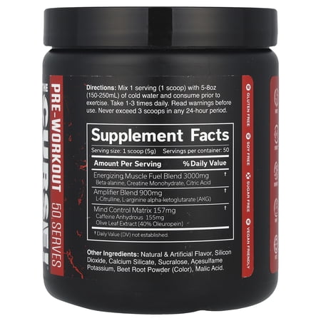 ザ・カース！ フルーツパンチ 250g (8.8oz) 50回分 JNX SPORTS (ジェーエヌエックススポーツ) アミノ酸 カフェイン プレワークアウト トレーニング
