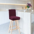 thumbnail image 2 of PiccoCasa Stretch Bar Stool Covers for Counter Short Back Chair Slipcovers Burgundy 1, 2 of 8