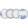 thumbnail image 1 of STP Porcelain J-217501 Dinner Plates, Vintage Indigo, Bone China Porcelain, Round Serving Plates, Set of 4, 10.5" (26.5 cm), 1 of 5